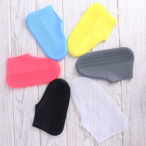 Fashion New Elastic Soft Rubber Shoe Cover Silicone Rain Shoe Cover Thicken Outdoor Shoe Cover for Men, Women and Children