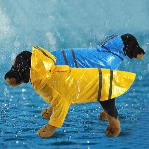 New Pet Cat Dog Raincoat Hooded Reflective Puppy Small Dog Rain Coat Waterproof Jacket for Dogs Soft Breathable Mesh Dog Clothes