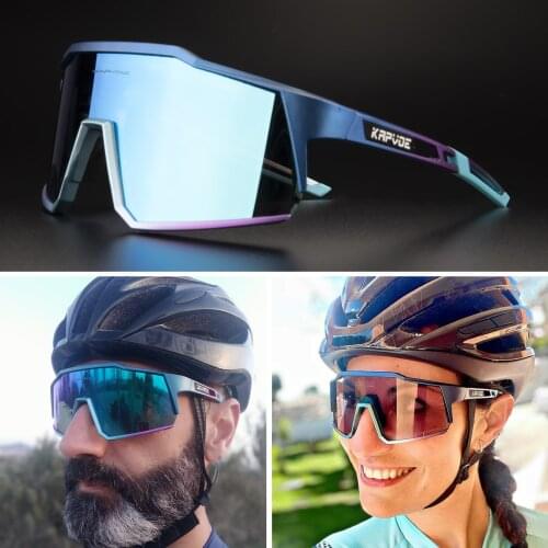 Kapvoe Cycling Sports Goggles Occhiali Da Sole Uomo Mountain MTB Cycling Photochromic Glasses Bicycle Riding Polarized Eyewear