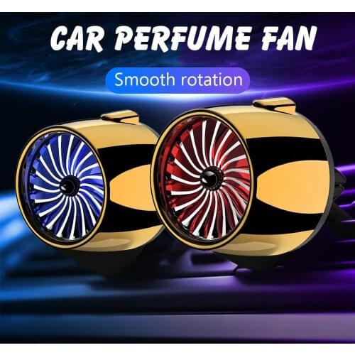1 PCS Atmosphere Lights Car Perfume Super Cool Fan Top Quality Car Air Freshener Vent Clip Outlet Fragrance Auto Accessories