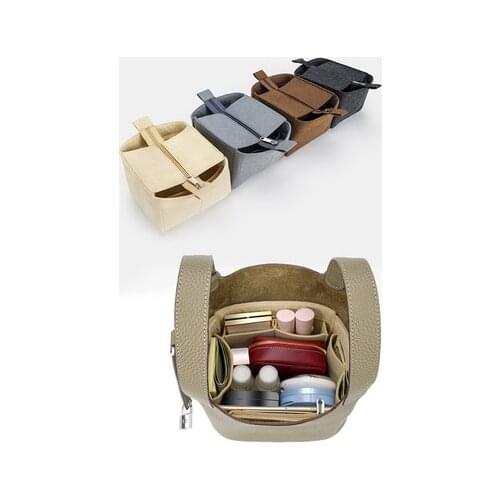 Fits For Picotin 18 22 26 Insert Bags Organizer Makeup bucket luxury Handbag Portable Cosmetic base shaper for women handbag
