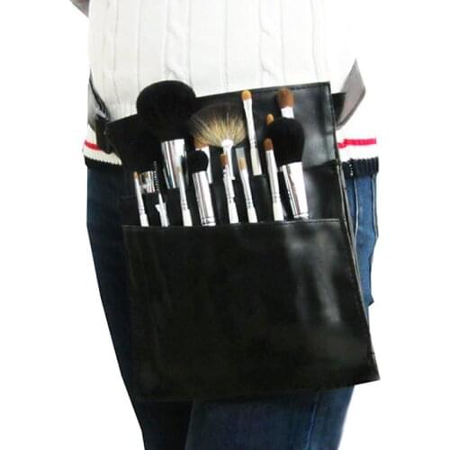 15 Holes PU Portable Organizer Waterproof Makeup Brush Bag Waist Professional Display Artist with Belt