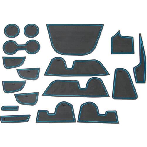 BBQ@FUKA New Anti-Slip Mat Gate Slot Mats Whole Set Rubber For Jeep Compass 2017