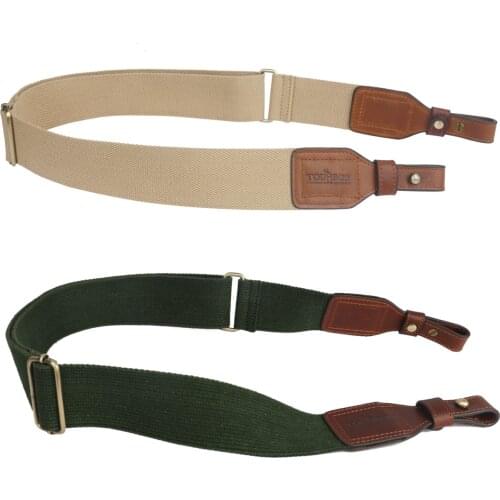 Tourbon Hunting Rifle Gun Sling Belt Cotton & Leather Air Shotgun Shoulder Strap Adjustable up to 129CM Tactical Gun Accessories