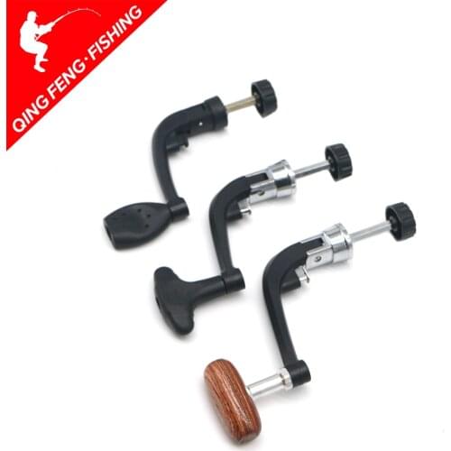 1Pcs Metal Spinning Fishing Reel Handle Folding Rocking Arm for 1000-7000 Wheel Wooden Knob Fishing Tackle Accessories