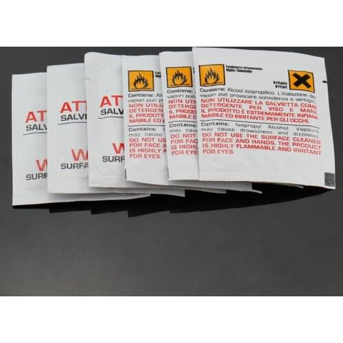 50PCS/Lot fiber cleaning cloth alcohol wet cloth dust paper cloth Pre-wet phone lens cloth