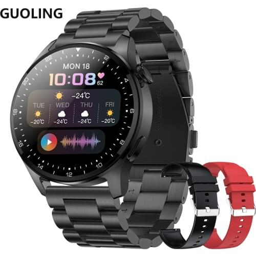 GUOLING Bluetooth Call Smart watch Men Full touch Screen Sports fitness watch Bluetooth is Suitable For Android ios Smart watch