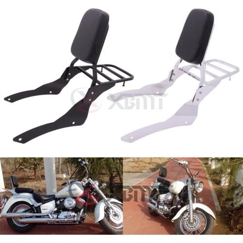 Motorcycle Backrest Sissy Bar with Rear Luggage Rack For Yamaha V-Star XVS 400 650 XVS400 XVS650 Classic 1998-2017