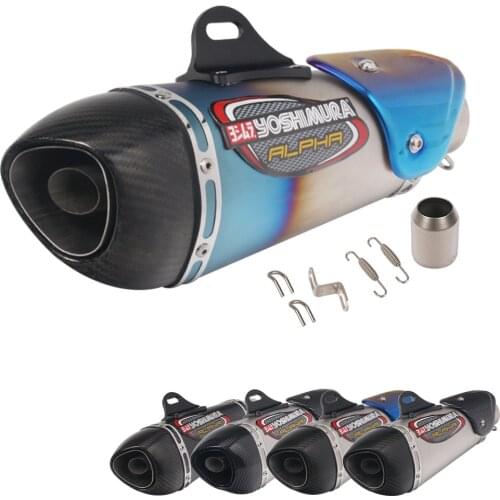 38-51MM Universal Motorycle Exhaust Yoshimura Escape Moto Modify Muffler Link Pipe Carbon Fiber For BMWS1000RR Ninja400 R1 R3 R6