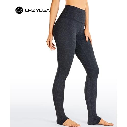 CRZ YOGA Women Naked Feeling High Waist Yoga Pants Goddess Over the Heel Yoga Legging Pocket -30 inches