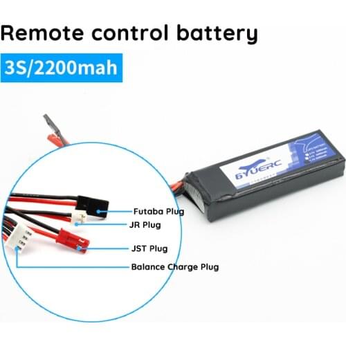 1pcs Power Lipo battery 3S 11.1 V 2200 mah 3.7V 4400mah For Radiolink remote control AT9S AT10 For JR Futaba BEC For RC Toy