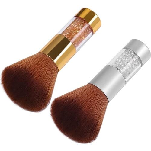 1Pcs Portable Nail Brush Dust Cleaner Brush Manicure Brush Blush Powder Brushes Nail Accessories Material Tools