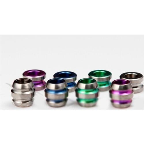 1pcs Titanium Drum Shaped Lanyard Bead Paracord Cord Bead Knife Tool EDC Gear Pendant Keychain Accessory Cosplay Decor Boy