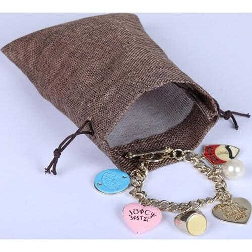 10Pcs Wedding Favors And GiftsHemp Cord Twine String for Jewelry Making Jewelry Display Burlap Packing Pouches Drawstring Bags