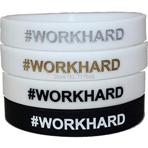 300pcs Work Hard StayHumble Wristband Silicone Bracelets free shipping by FEDEX