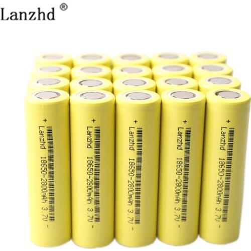 40Pcs 18650 Battery 2800mAh li ion 3.7V 18650 5C discharge Power battery for E-cigarettes, electric drills for electric cars