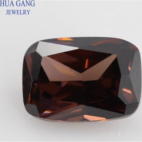 5A Coffee Baguette Shape Cut CZ Stone Synthetic Gems Cubic Zirconia For Jewelry Size 4x6~6x8 Free Shipping