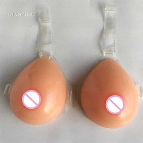 6XL 2000g silicone breast forms F/G cup rubber boobs for crossdressers false strap on breasts