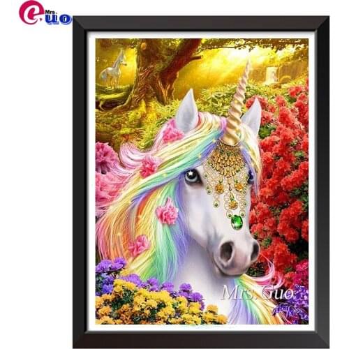 Unicorn Diamond Painting Full Round Square Diamond embroidery Animals 5D DIY Diamond Setting Home Decoration Childs Gifts