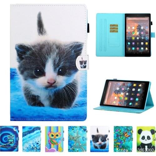 Case For Amazon Kindle Fire HD10 HD 10 2017 2015 7th 5th Generation Tablet with Alexa 10.1" Cover Funda Fashion Print Shell Capa