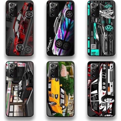 Cartoon Car Tail light design-JDM Phone Case For Samsung Galaxy Note20 ultra 7 8 9 10 Plus lite M51 M21 M31S J8 2018 Prime