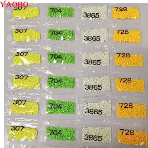 Wholesale DMC 447 Color Full Round/square Drills Resin Diamond Painting Full Drills Beads Stone Gem Accessory Mosaic Rhinestone