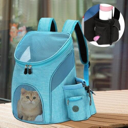 Breathable Pet Bag Multifunctional Portable Mesh Cat Dog Sack Convenient Collapsible Pet Backpack Outdoor Travel Pet Carrier