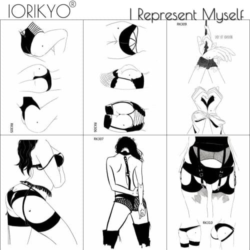 Sexy Charm Love Temporary Tattoo Old School Stickers Women Body Arm Black Water Transfer Tatoos Girls Punk Adults Tattoo