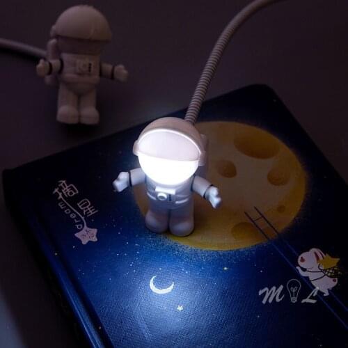 Flexible Spaceman USB Lamp Led Night Light Minimalist Lamp for Computer Laptop PC Notebook Reading Art Deco Light Fixtures Lamp