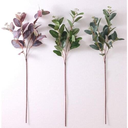 1PCS Fake Plant Branch Decorative Realistic Fake Leaves Stem Artificial Greenery Stem for Wedding Party Home Room Decor Prop