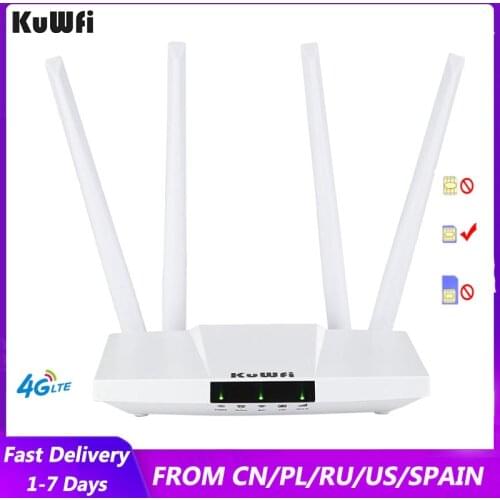 300Mbps Unlocked 4G LTE Wifi Router, Indoor 4G Wireless CPE Router with 4Pcs Antennas and LAN Port&SIM Card Slot Up to 32users
