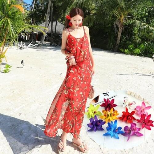 Hot Sale Women Summer Bohemia Beach Lily Orchid Flower Hair Clip Bridal Wedding Headwear Holiday Hair Ornaments Accessories