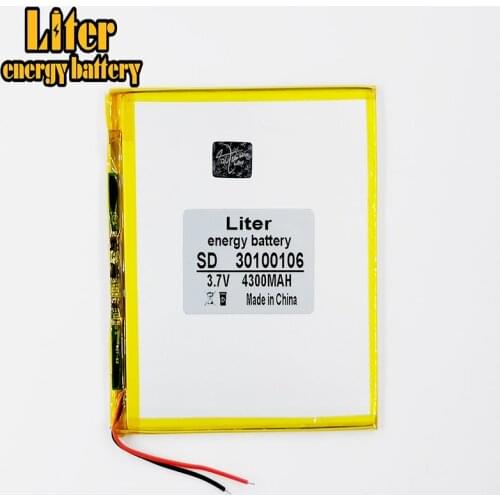 3.7v li-ion Tablet polymer battery 4300mah 30100106 laptop battery cell price SD30100106