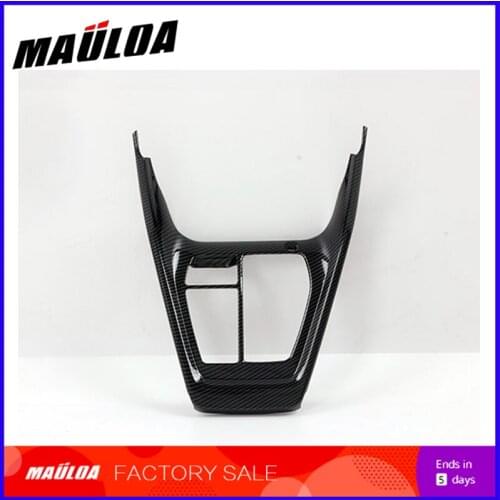 Modified car ABS black carbon fiber grain block frame decorative frame accessories for RAV4 2019