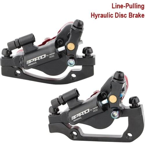 Alloy Bike Disc Brake Caliper MTB Front Rear Big Piston Line-pulling Hydraulic Mountain Bicycle Disk Brake Sets