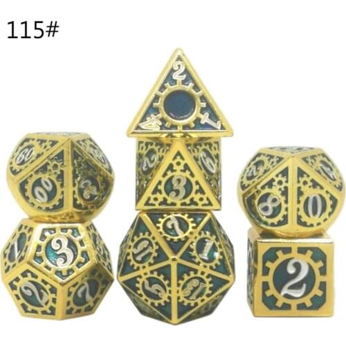 Metal Dice Set D&D Metal Polyhedral Dice Set DND RPG Role Playing Games Board Game D4 D6 D8 D10 D12 D20