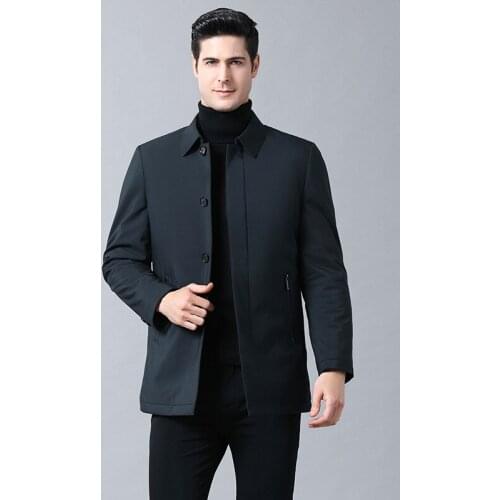 2020 NEW Hot Fashion Winter Coat Men Thick Warm Mens Youth Lapel Winter d own Jacket Windproof Fathers Gift Parka