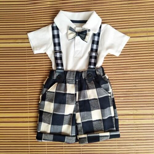 Baby Boys Clothes Children Suit Newborn Tracksuit Formal Dresses Romper+Short 2Pieces Costumes For Children 1st Birthday Dress