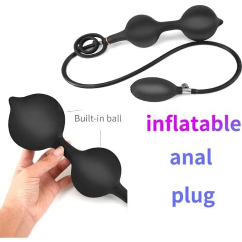Huge Inflatable Anal Plug Butt Beads Anus Expandable Sex Toys for Women Men Prostate Massager Large Dildo Vagina Anus Dilator