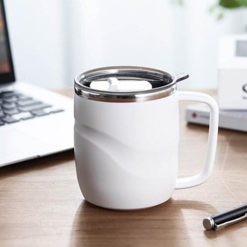 Portable 400ML 304 Stainless Steel Water Cup Office Travel Student Vacuum Cup Coffee Milk Breakfast Thermos Mug Water Bottle