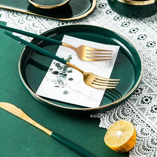 Stainless Steel Cutlery Western Dinner Knife Fork Restaurant Dinnerware Silverware Flatware Kitchen Tableware Dishwasher Safe