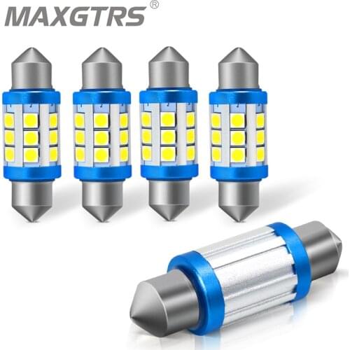 5x C5w Led bulb CANBUS Festoon C10w Dome Lamp Reading Lamp Car Interior License Plate Light 3030 Chip Warm White Ice Blue 12V
