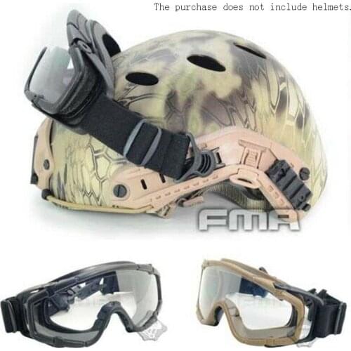 FMA TB424 Tactical Wind Sand Goggles BK DE Eye Guard Protective For Helmet Protective Glasses Paintball Airsoft