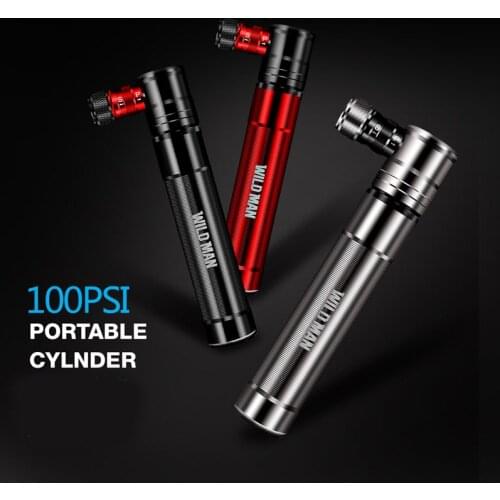 100PSI Bicycle Air Pump Mini Portable MTB Road Bike Pump Cycling Inflator Presta Schrader Valve Hose Pumps Bicycle Accessories