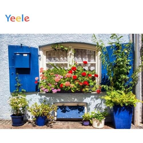 Yeele Garden Window Flower Mailbox Photography Backgrounds Vinyl Cloth Portrait Digital Photographic Backdrops For Photo Studio