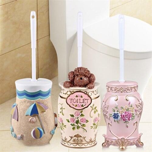NEWYEARNEW Toilet Bathroom Cleaning Brush With Holder Sets European Creative Uniquehigh Quality Free Shipping