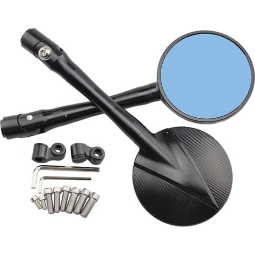 CNC Mirrors Motorcycle Cafe Racer Side Rearview Mirrors for Chopper Bobber Scooter Cruiser Yamaha SR500 SR400 XS650 Honda CB750