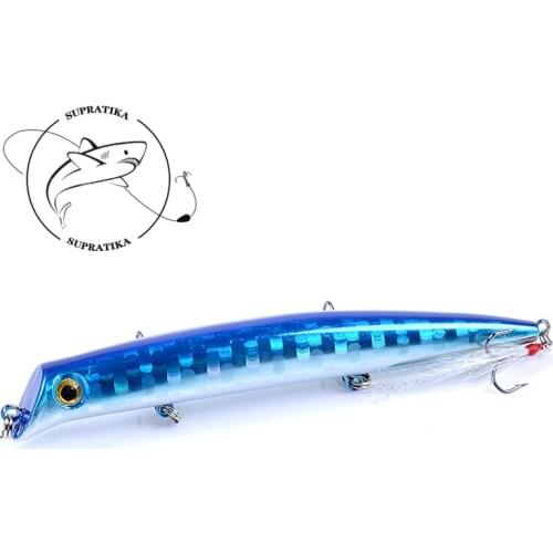 15.4g/128mm Artificial Popper Wobbler Fishing Lure Hard Bait Freshwater 3D Eyes Anti-corrosion Bionic Plastic Fishing Bait