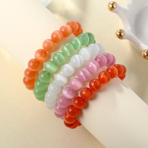 2021 Boho Gemstone Opal Bracelet Women Natural Stone Bangles Bracelet Men Best Friends Gift Pulseras Mujer