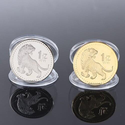 2022 China New Year Tiger Year Original Commemorative Coin Decoration Crafts silver coins gold coin
